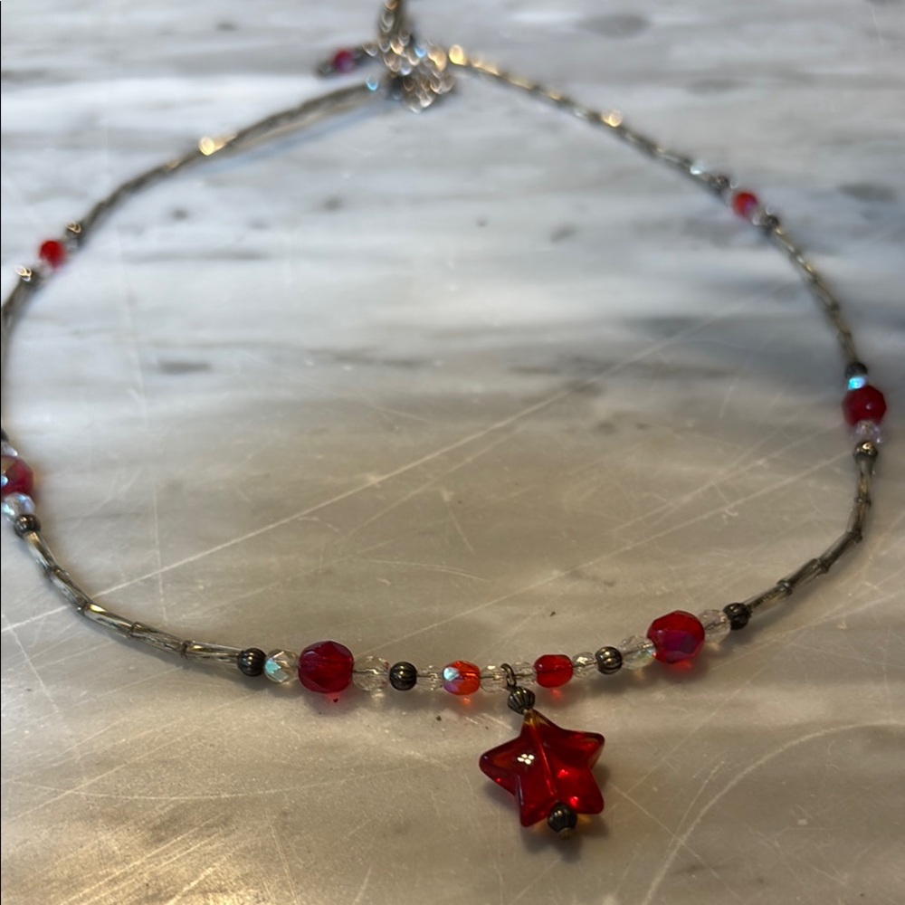 Fun Red Star Necklace
